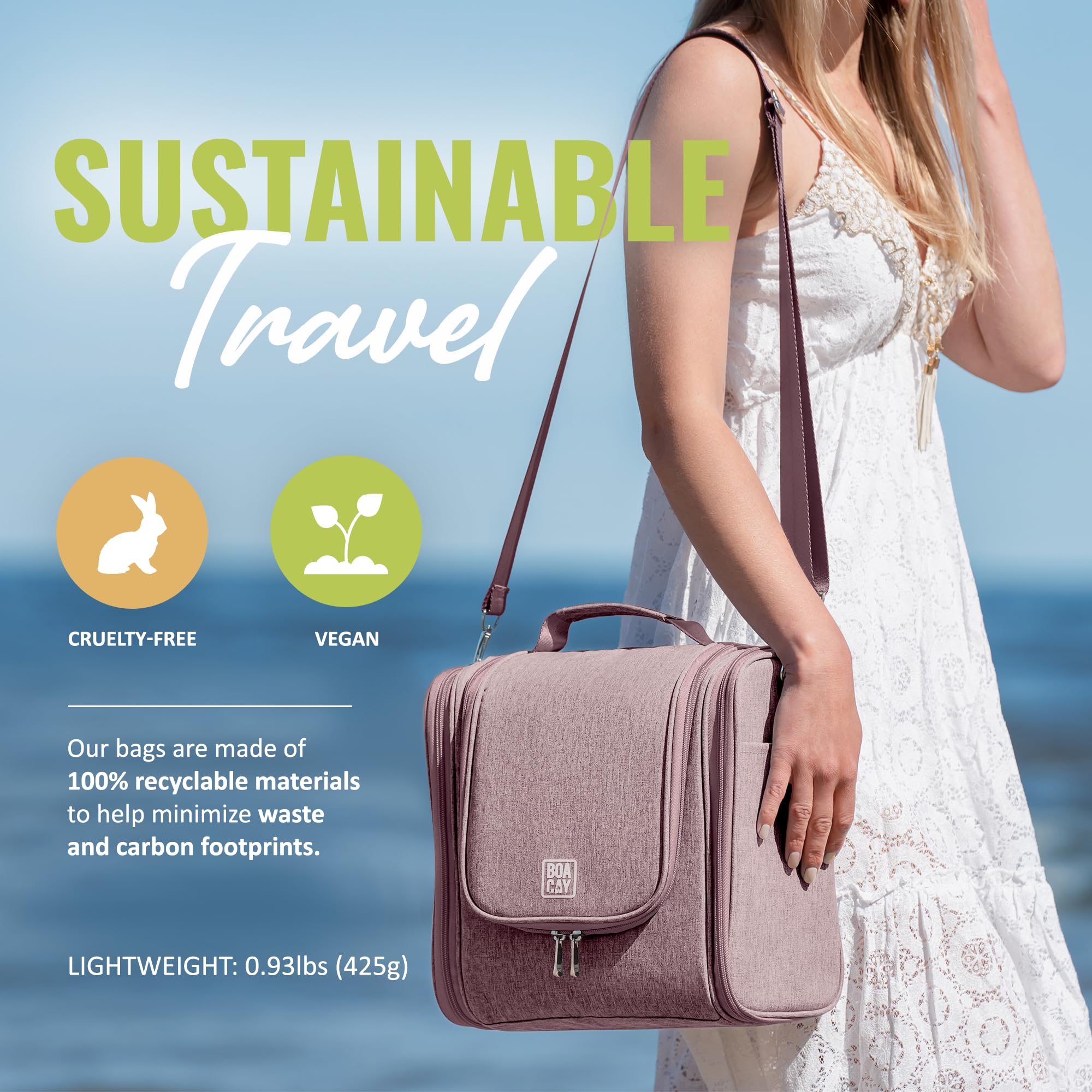 Large Capacity Extra Durable Hanging Travel Toiletry Bag - Perfect For Bathrooms And Showers