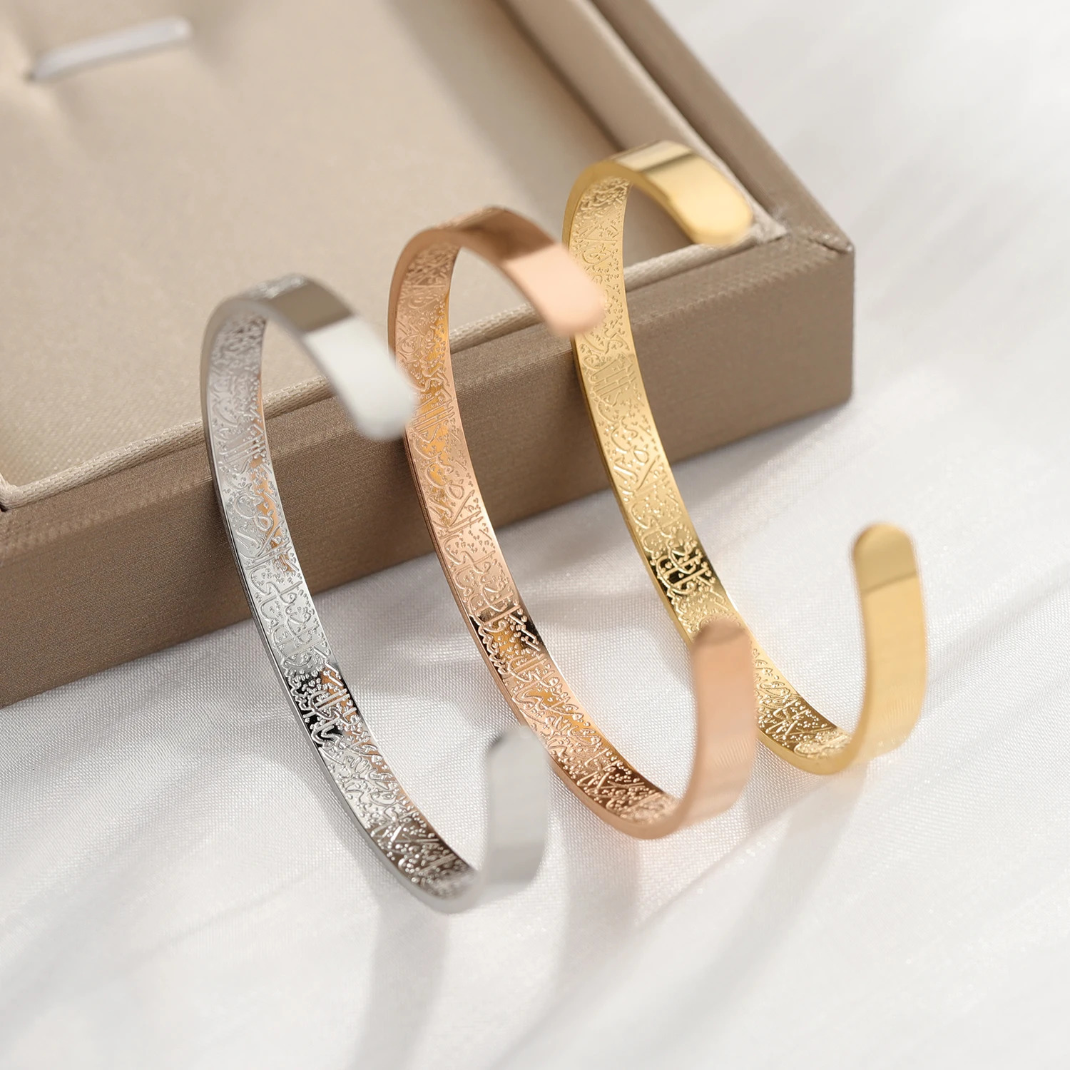 Ayatul Kursi Cuff Bangles For Child Baby Size Bracelet Messenger Islam Muslim Bless Jewelry 251031