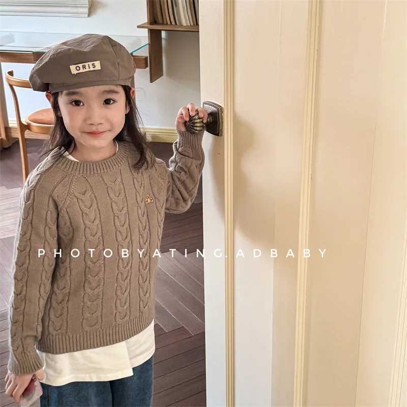 2024 Winter New Children Knit Sweater Baby Girl Thick Warm Knit Pullover Long Sleeve Kids Boys Cartoon Sweater Infant Clothes L251104