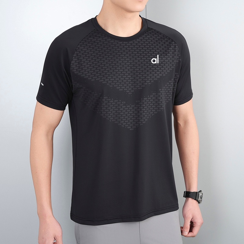 brand gym designer men's T-shirts quick-drying breathable summer sports suit running fitness T-shirt