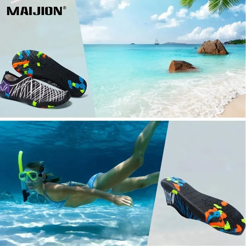 Men Women Aqua Shoes Sneakers Quick Dry Swimming Footwear Unisex Outdoor Breathable Upstream Beach Shoes 250402