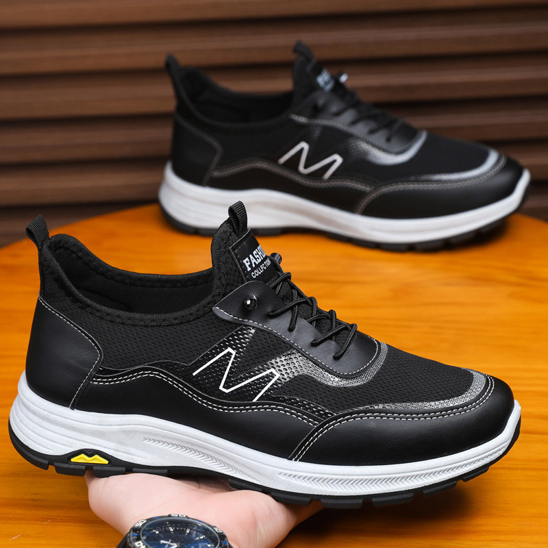 Breathable casual men's shoes large size 2025 spring summer new style trend low-top light sports shoes outdoor walking soft sole wear-resistant s