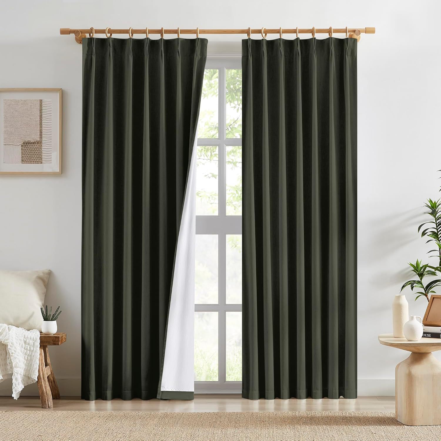 D5 100% full blackout linen curtain colored linen cotton linen curtains double layer white lining cloth spot delivery