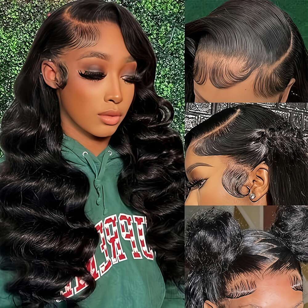 TIMOPOL HD Clear Lace Front 13X4 200% Density Body Wave Human Hair Wig - Pre-Drawn Hairline, Breathable Lace, No Shedding/Tangling, Comfortable Fit Wo