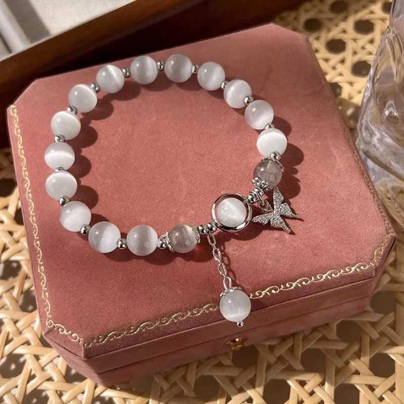Gentle New Chinese Style Natural Moonstone Beaded Premium Feel Light Luxury Niche Designed Exquisite Butterfly Jewelry C251105