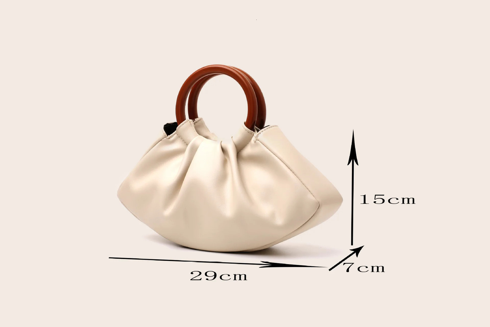 Womens Wooden Round Handbag Folding Handbag Wedding Dinner CLUTCH Top Fashion Cloud Bag Handbag 250402