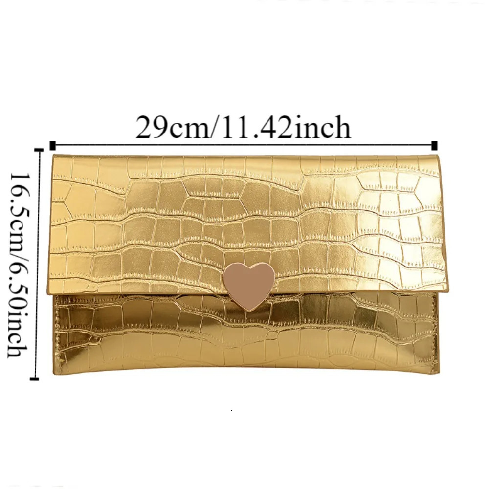 Pu leather envelope night bag patent leather glossy surface womens clutch bag Korean style magnetic buckle handbag 250402