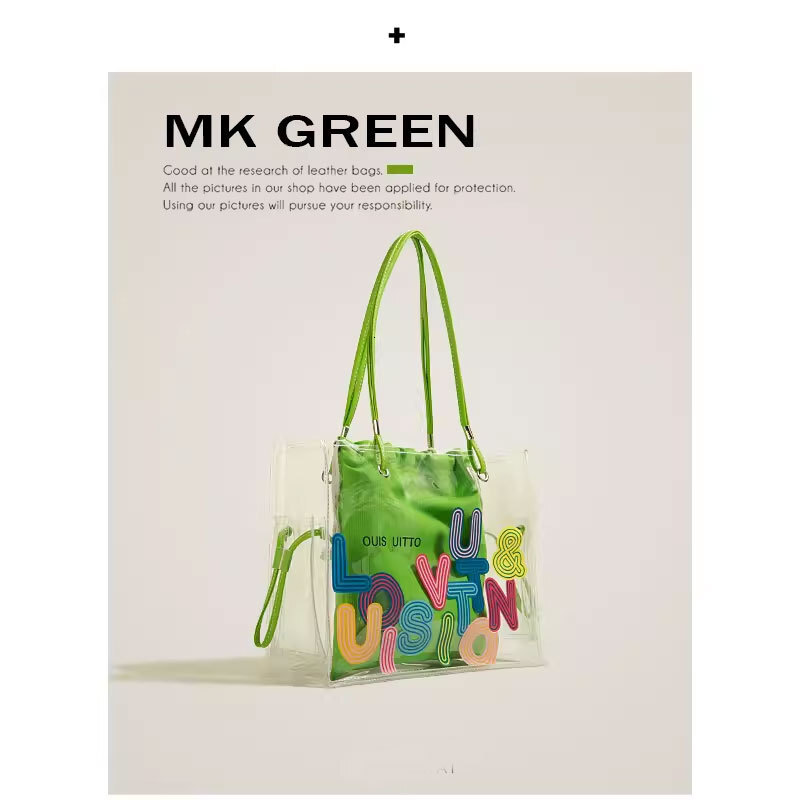 2025S New Model Designer Popular Transparent Large Capacity Graffiti Women S Fashionable Niche Single Shoulder Tote Bag Totebag
