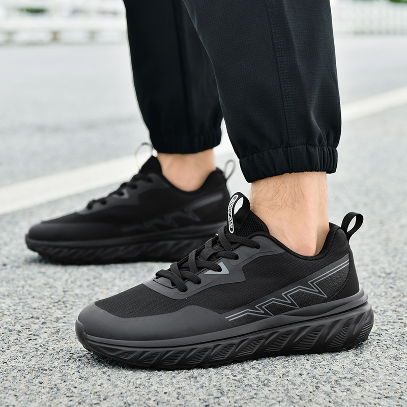 Men wider toe shoes mesh breathable thick sole height increasing lightweight comfortable barefoot sports shoes casual sneakers