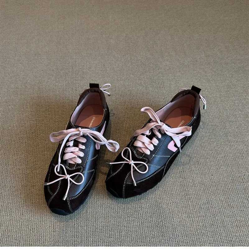 French Style Fion Round Toe German Training Shoes Wens Sneakers All-mah Inside Heightener Single Shoes Y251105