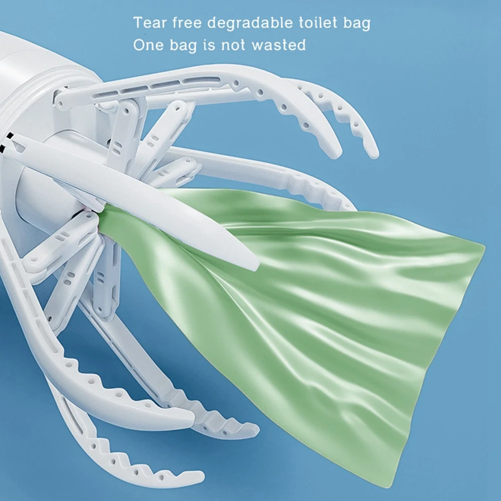 Pet dog potty scooter with 4-roll tool bag portable contactless potty scooter small dog garbage pickup cleaning claw potty scooter 250403