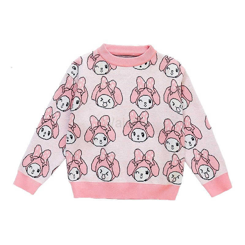Sanrio Girls Sweater 2025 New Autumn Childrens Knitted Base Shirt Autumn Winter Big Kids Outerwear Girl My Melody Innerwear H251105
