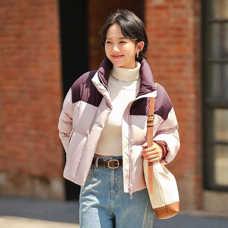 Semir Down Jacket Women Waterproof Loose Simple 2025 New Winter Stand-Up Collar Outerwear Down CoatT251105