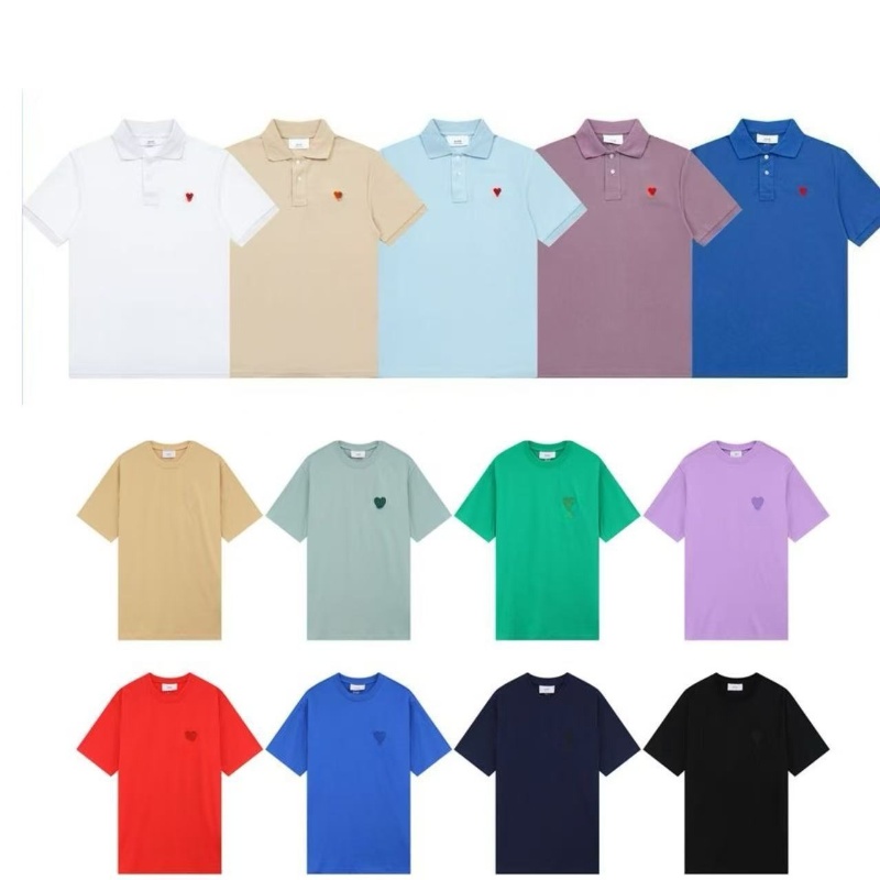 Men T-Shirts shorts designer men t shirt women new letter embroidered heart pattern couples short-sleeved unisex style shirts European sizeS-XL