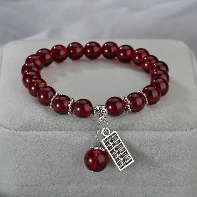 Natural Stone Agate Amethyst Abacus Beaded Men and Women Magnetic Health Protection Fashion Jewelry Gifts C251105
