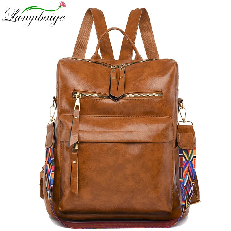 Women Backpack High Quality Leather Backpack Multifunction Shoulder Bags School Bags for Teenager Bagpack Mochila 251104
