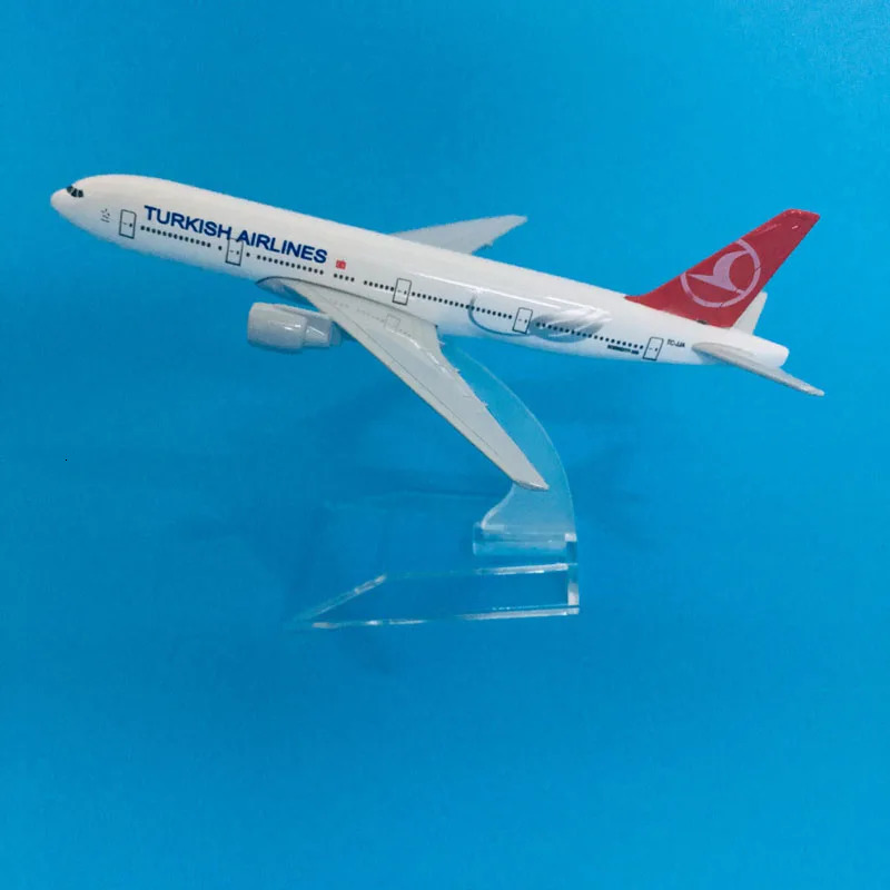 JASON TUTU 16cm Turkish Airlines Boeing 777 Aircraft Model Planel Airplane Diecast Metal 1/400 Scale Planes 251104