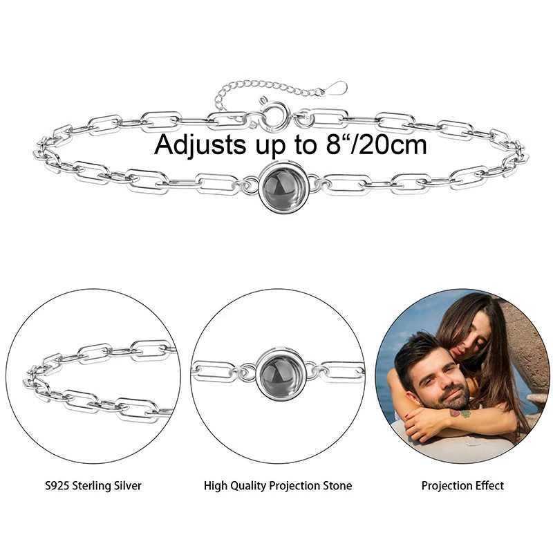 Custom Photo Bracelet Personalized Photo Circle Projection Bracelet Round Pendant With Colored Picture Customized BraceletXJ251105