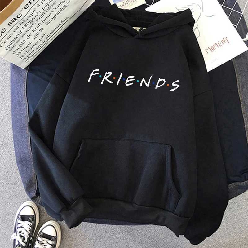 Womens Friends Letter Print Hoodies Fall Winter Long Sleeve Sweatshirt Pullovers Ladies Girls Graphic Y2k Hooded Clothes FemaleT251105
