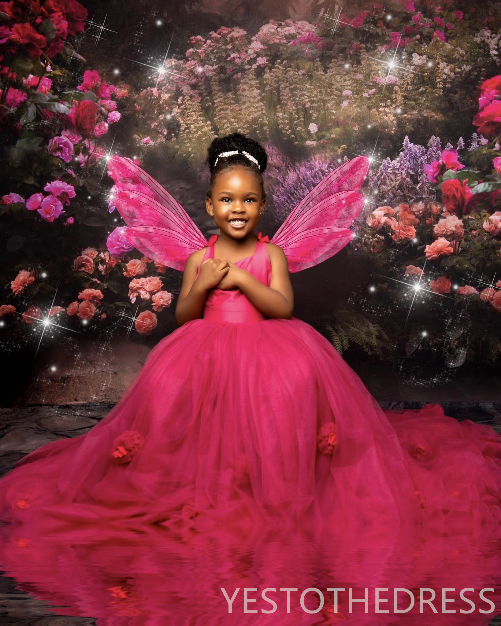 2026 Hot Pink Flower Girl Dresses Children Birthday Dress Illusion Spaghetti Straps Beaded Sequined Lace Appliqued Flora Tiered Tulle Ball Gown For Ma