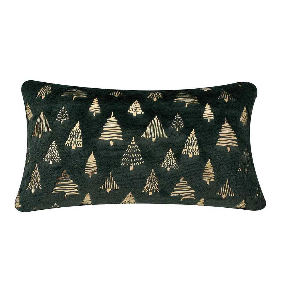 Christmas Foil Print Decorative Cushion Cover Plush Soft Pillowcases for Living Room Sofa and Bedroom 30x50 Throw Pillow Cover Y251105