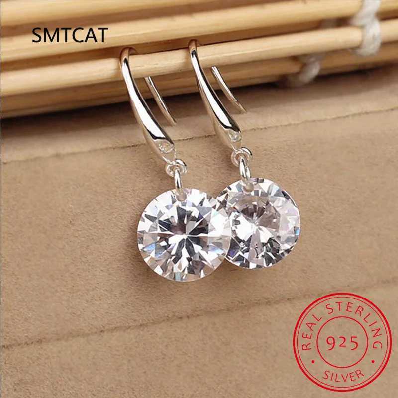 1 Carat Moissanite Earrings Wen 925 Sterling Sier Drop Earrings 14k White Gold Plated Copy Diamond Pendant Earrings JewelryC250402C250403