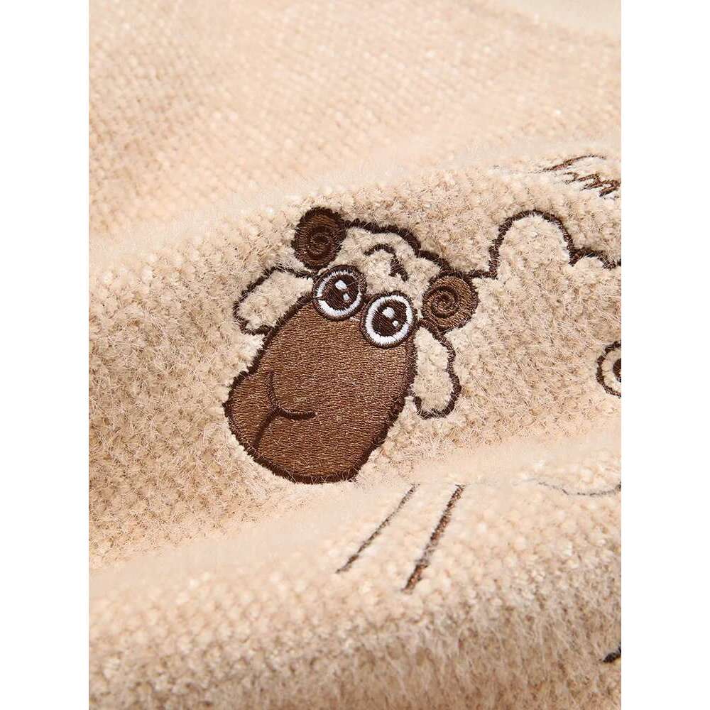 Winter New Sweaters For Women Maillard Lazy Snow Veet Embroidery Loose Female Pullovers Hoodies