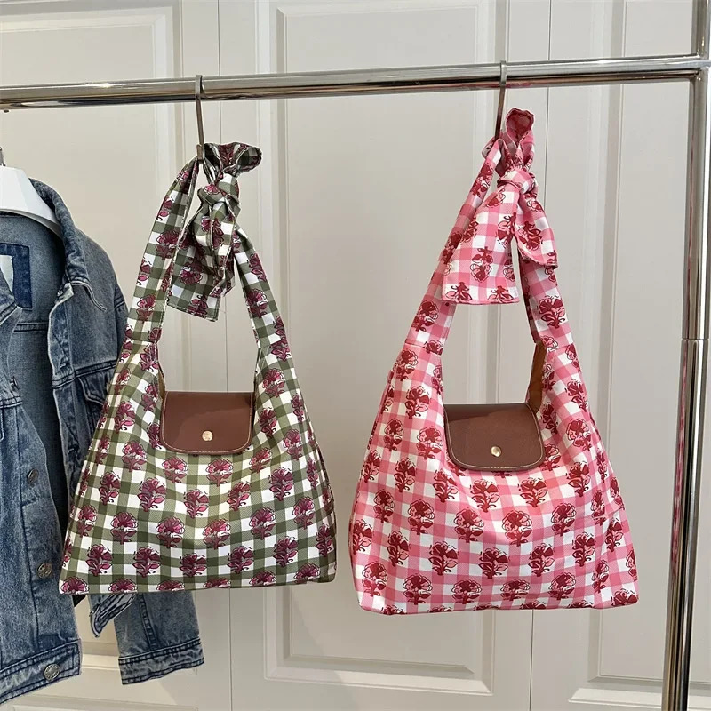 High Aesthetic Canvas Tote Bag Women Large Capacity Shoulder Bag Fashionable Lazy Style Trendy Ladies Handbag 251104