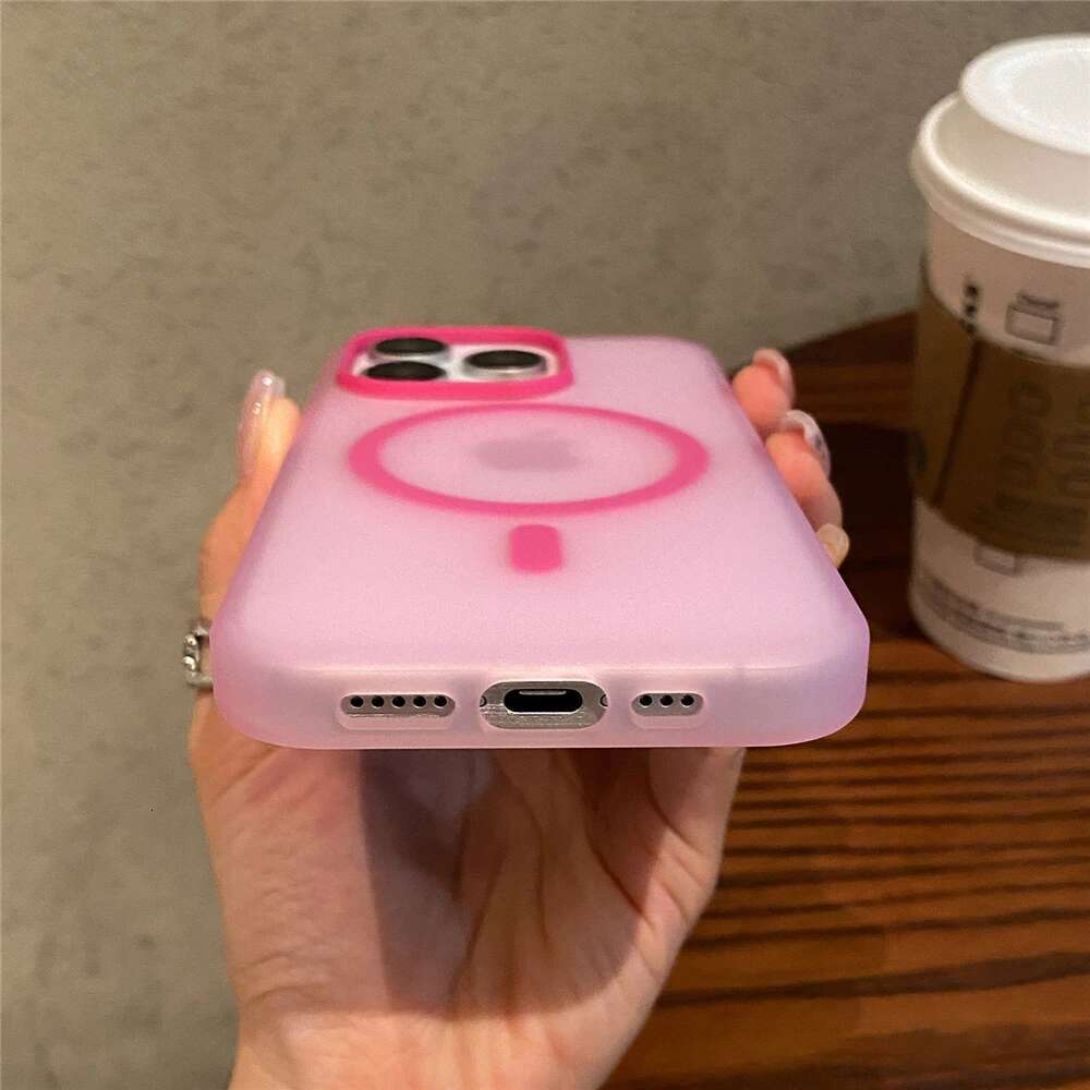 Matte Candy Magnetic Wireless Charge Transparent Case iPhone 16 15 Pro Max 14 Plus 13 12 For Magsafe Shockproof Hard Cover