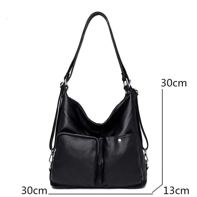 Fashion Multifunctional Backpacks High Quality Genuine Leather Ladies Shoulder Bags Designer Large Capacity Female Messenger Bag
