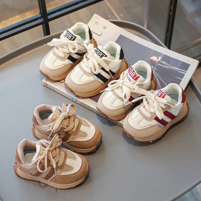 Toddler Kids Walking Shoes Thick Soft Sole Boys Girls Casual Shoes Striped 2024 New Fashion Children Sports Shoes Wear-resistantT251105