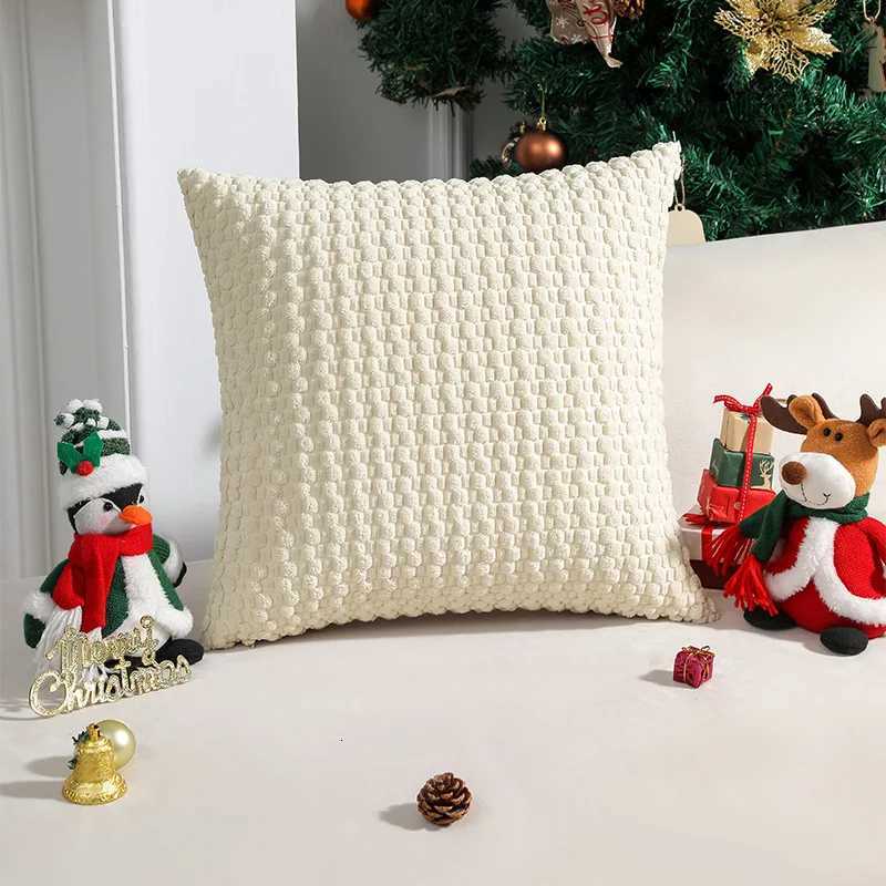 Simple Christmas Throw Pillowcase Cojine Corduroy Three-Dimensional Bubble Granule Sofa Pillow Cushion Cover 30x50/45x45/50x50cm Y251105