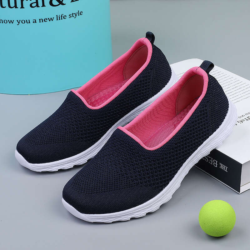 Large size new women's Spring and Autumn casual walking Round toe soft Soft soled mother's Sports Women's shoes