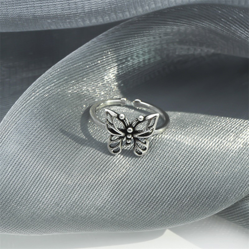 Hollow Butterfly for Female Students Korean Style Simple Cute Personality Fashion Ring Best Friend Ins Small Accessories