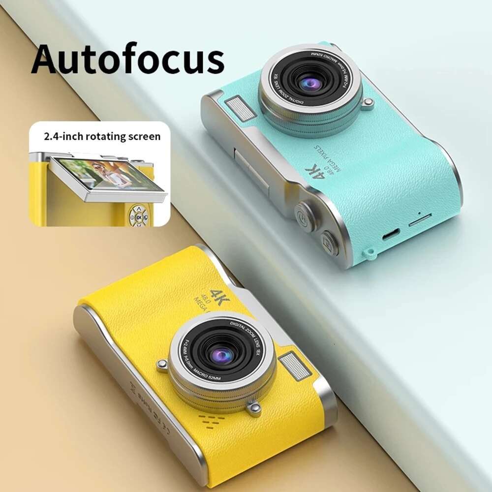 4K Digital 48MP Autofocus Vlogging 2.4inches Flip the screen 180 ° for Kid Travel Selfie Camera