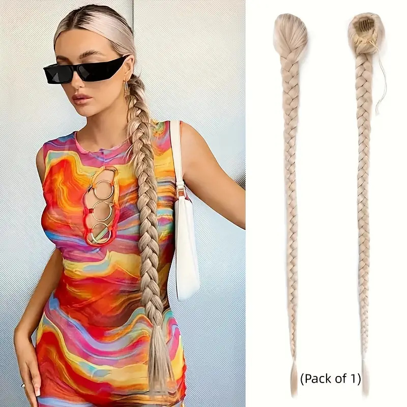 Versatile Long Haired Synthetic Wig Set with Diverse Braiding Techniques Perfectly Suited For Any Occasion