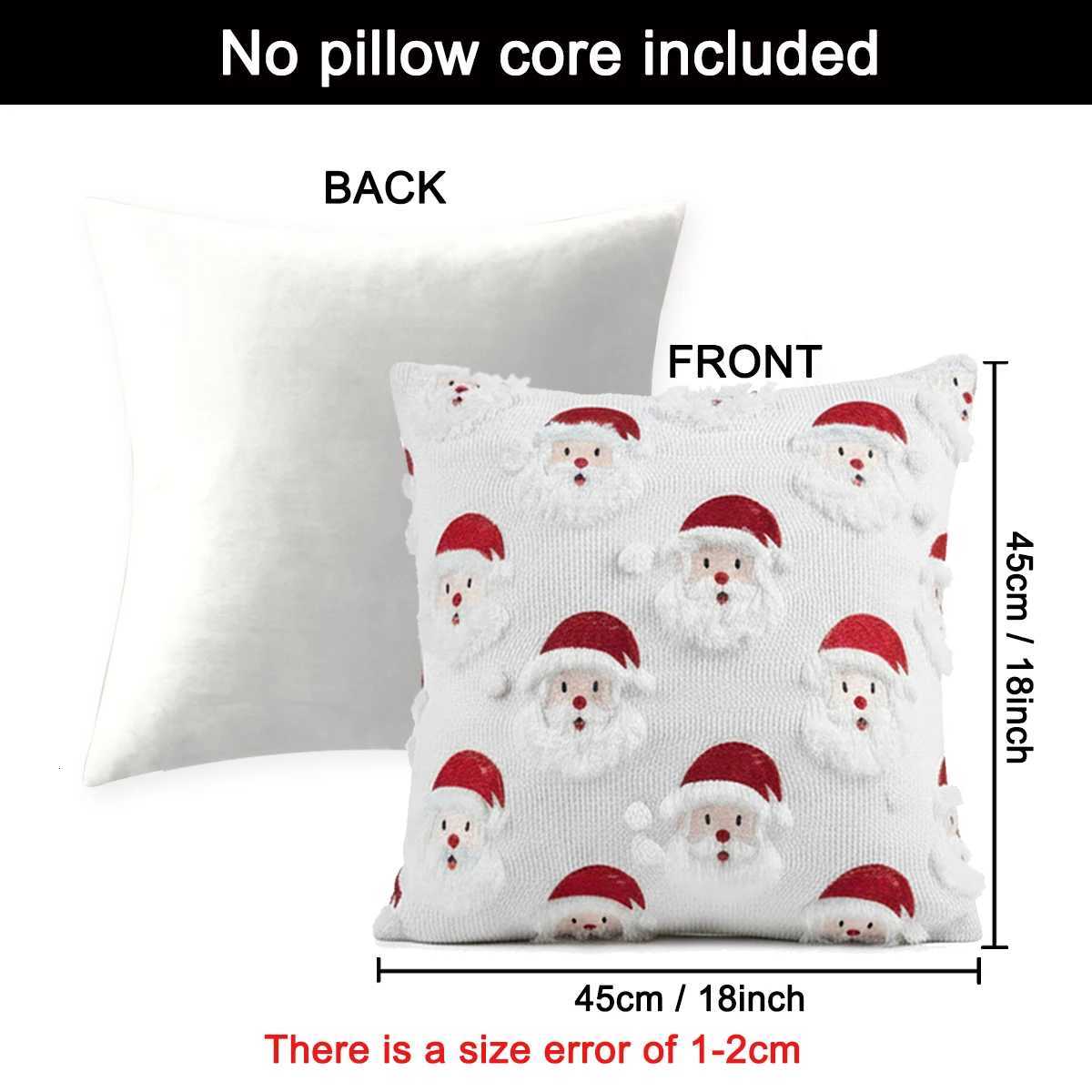 Christmas Decorative Throw Cushion Cover 1pc Knitted Christmas Santa Pillow Case For Living Room Sofa Cushion Cover Home Decor Y251105