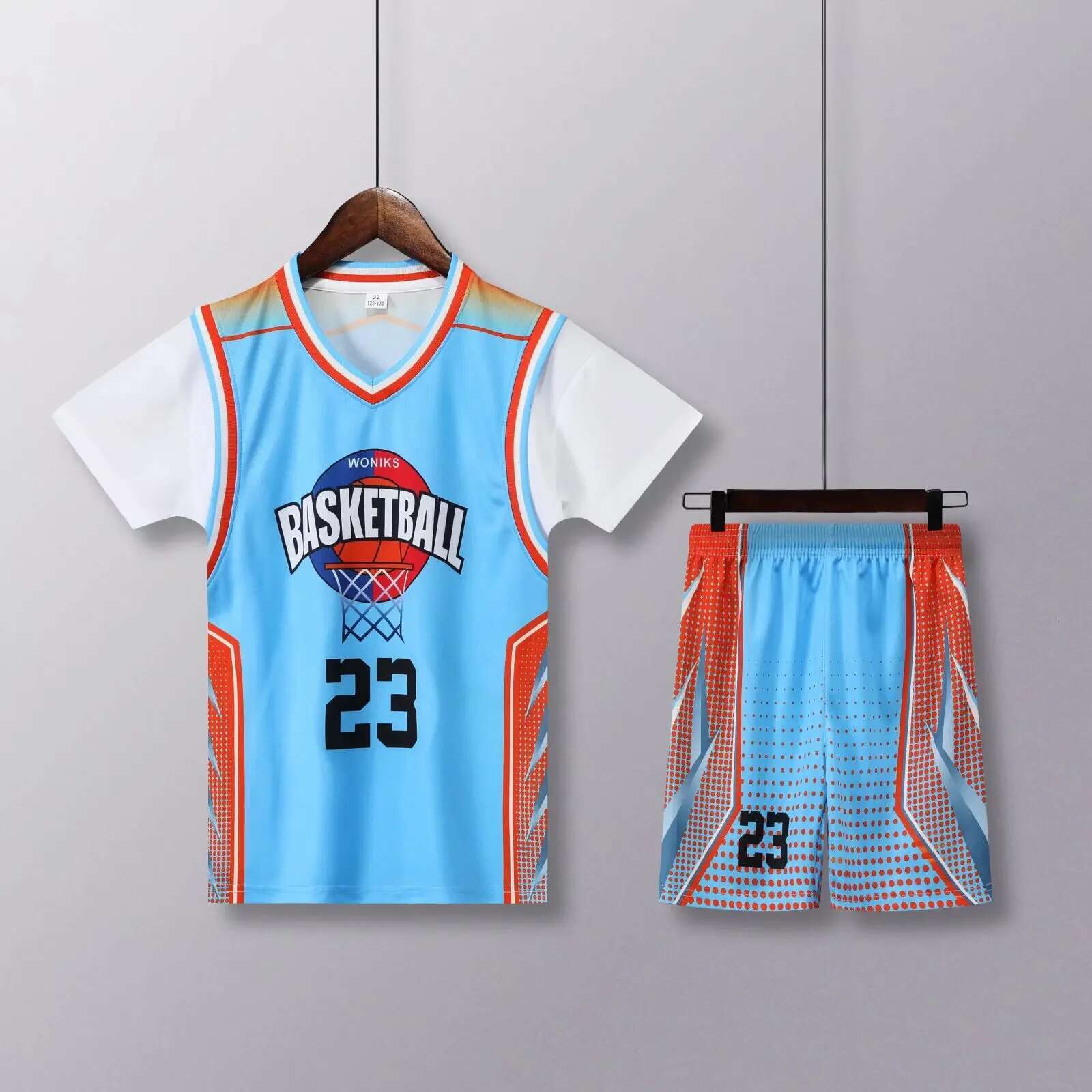 NEW 24 25 Children's clothing suit boy girl Fans Basketball Jerseys 23 Fake two-piece uniform kit training Shirts and shorts