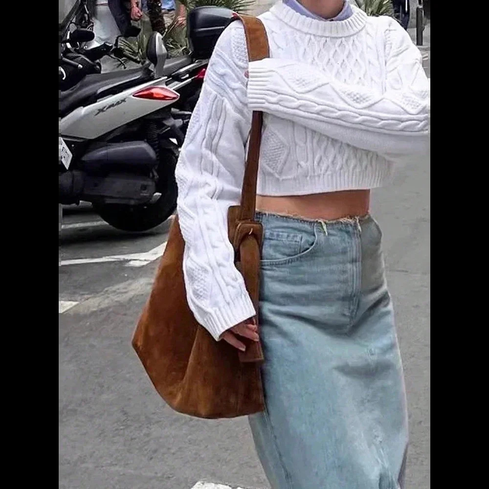 Retro Bag Brown Large Capacity Shoulder Underarm Crossbody Fashion and Leisure Daily Womens 251028