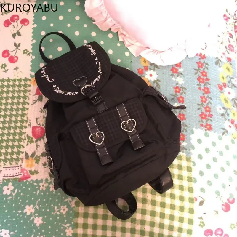 Retro Backpacks Plaid Versatile Fashion School Bag Womens Casual High School Student Lightweight Large-capacity Y2k Backpack 251104