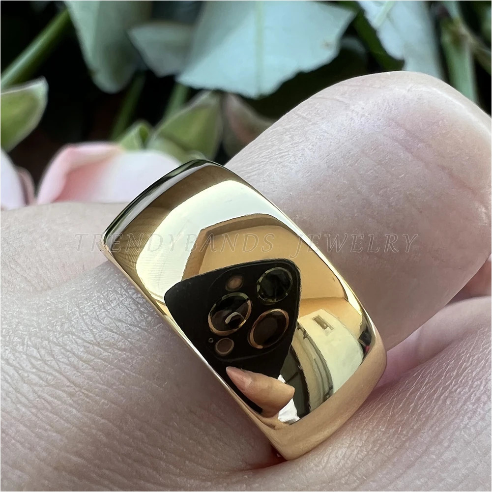 10mm Large Mens Womens Tungsten Carbide Wedding Bands Engagement Rings Domed High Polished Shiny Comfort Fit 251031
