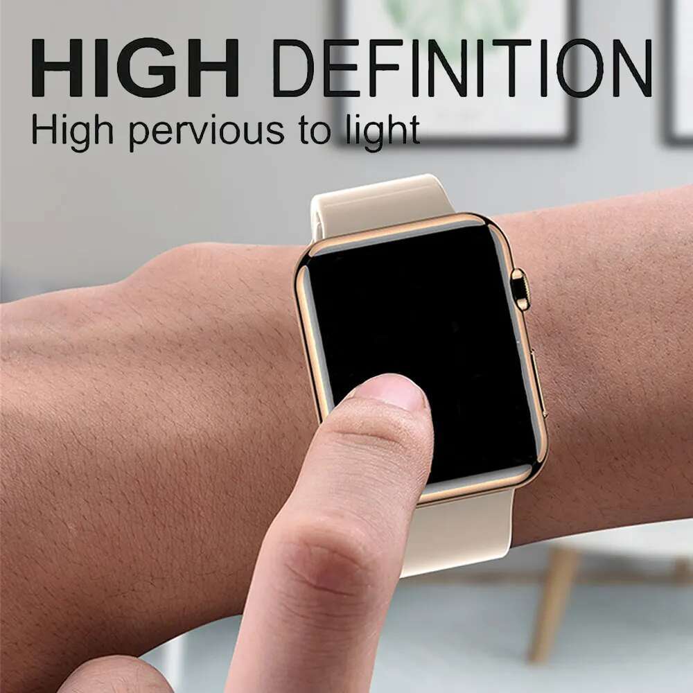 UV Liquid Glue Tempered For Apple Watch Series 8 9 7 41 45 42 38 40 44 MM Screen Protector iWatch 4 5 6 SE 45MM 44MM Glass