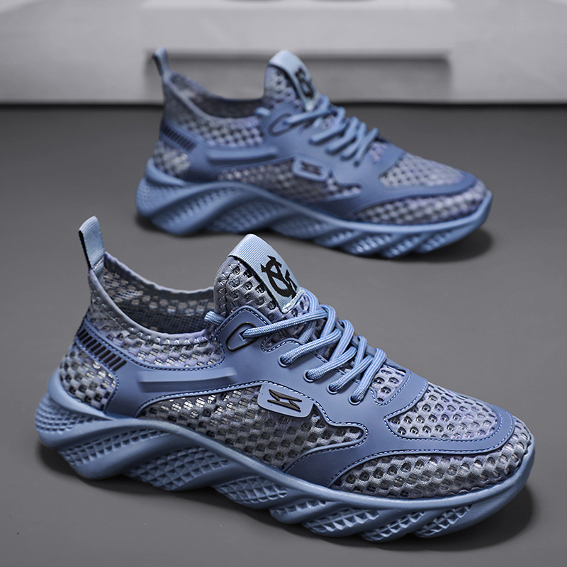 Hollowed Out Breathable Shoes Unisex 2025 Summer New Arrival Lightweight Large Mesh Comfortable Sports Shoes Low Cut Casual Walking Hiking Shoes for M