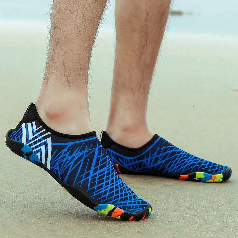 Unisex Summer Men Beach Shoes Aqua Shoes Swimming Wading Sneakers Surfing Water Barefoot Shoes Quick Dry River Shoes Sandals 250402
