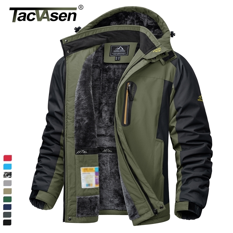 TACVASEN Winter Heavyweight Fleece Lined Parka Waterproof Men Ski Snowboard Jackets Windproof Removable Hoodie Coats Windbreaker 251028CJ