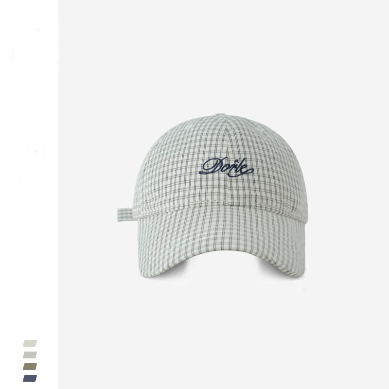 Designer hat Retro plaid fashionable simple small heart embroidered corduroy embroidered duckbill cap sports hats for women unisex free shipping adjus