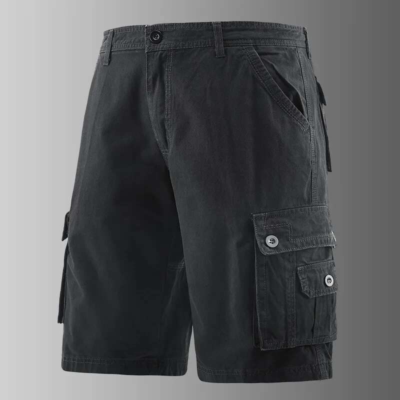 Men's Shorts Men's Summer Japanese Casual Versatile With Multiple Pockets, Washed Loose And Comfortable Workwear Shorts
