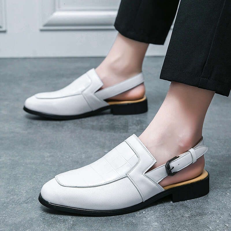 Men's Summer Knitted Leather in Large Sizes 38-47 Personalized Outdoor Beach Sandals