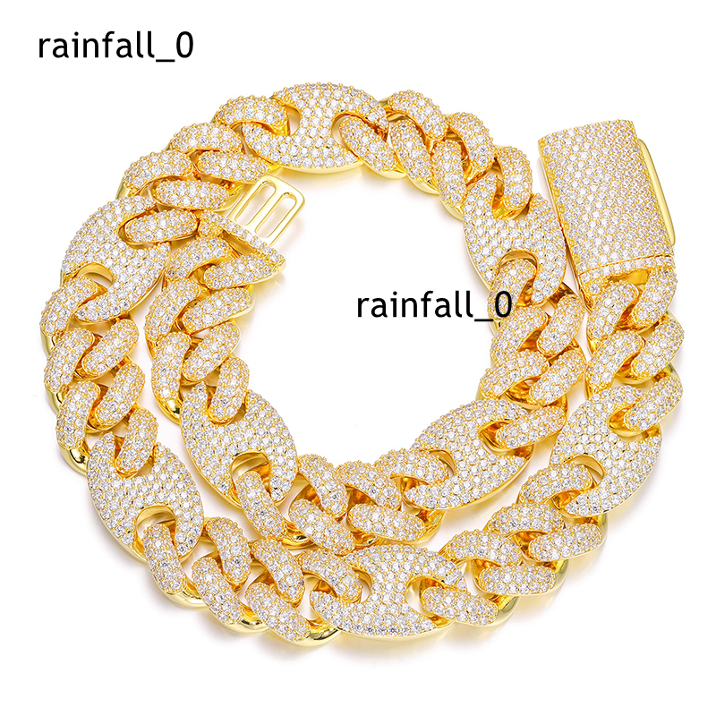 Hot Sale High Quality Luxury Jewelry Hip Hop Iced Out Moissanite/Moissanite Cuban Chain Necklace for Men and Women