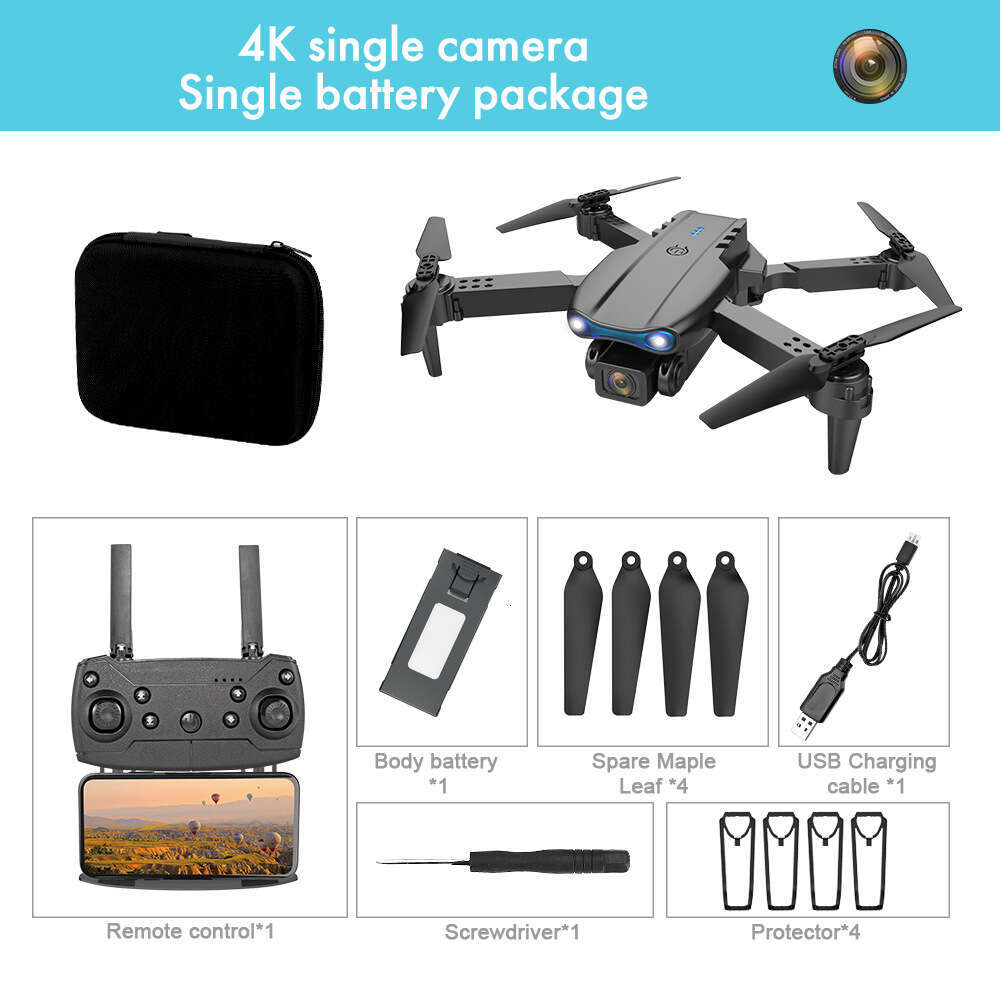 E99PRO Remote Control Obstacle Avoidance K3 Drone HD Aerial Photography 4K Dual Camera Stacked Quadcopter Aircraft